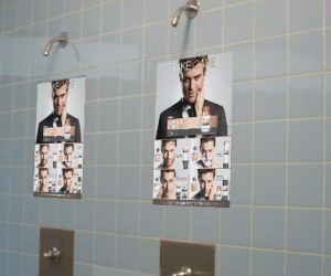 Ambient Media Duschplakat Werbung