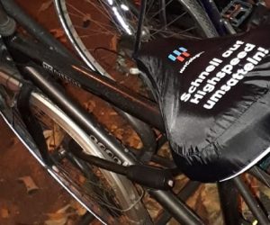 Guerilla Marketing Fahrradsattelbezüge Werbung