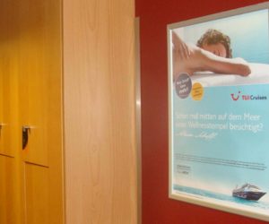 Ambient Media Werbeplakat im Fitness-Studio